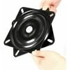 Soleil Lazy Susan Square Bearing, 16cm, Swivel Base, For Furniture Sofa TV And Bar Stool, Black