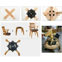 Soleil Lazy Susan Square Bearing, 16cm, Swivel Base, For Furniture Sofa TV And Bar Stool, Black 9 Soleil Lazy Susan Square Bearing, 16cm, Swivel Base, For Furniture Sofa TV And Bar Stool, Black -Vonshef shop 100157478 5