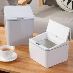 Soleil Touchless Trash Cans 4L Automatic Induction Smart Trash Can Garbage Can Infrared Motion Sensor With Lid For Car Kitchen Bathroom Bedroom Office, Gray 9 Soleil Touchless Trash Cans 4L Automatic Induction Smart Trash Can Garbage Can Infrared Motion Sensor With Lid For Car Kitchen Bathroom Bedroom Office, Gray -Vonshef shop 100158038 5