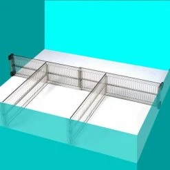 Soleil Drawer Organizer (Set Of 4) - Plastic Adjustable Drawer Divider - Cutlery Organizer For Kitchen, Bathroom Or Bedroom Drawer - Transparent Black -Vonshef shop 100159470 3