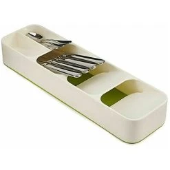 Soleil Plastic Cutlery Tray For Drawer, White 6 Soleil Plastic Cutlery Tray For Drawer, White -Vonshef shop 100163981 2