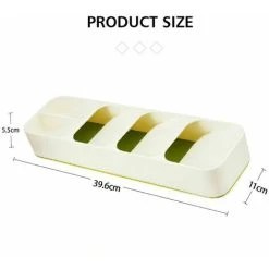 Soleil Plastic Cutlery Tray For Drawer, White 7 Soleil Plastic Cutlery Tray For Drawer, White -Vonshef shop 100163981 3