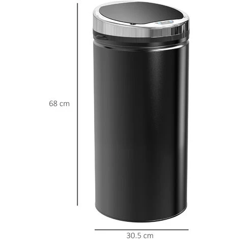 HOMCOM Automatic Hand Sensor Dustbin Kitchen Waste Bin Rubbish Can 42L 2 HOMCOM Automatic Hand Sensor Dustbin Kitchen Waste Bin Rubbish Can 42L - Image 2