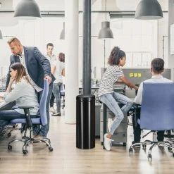 Relaxdays 50 L Waste Bin, With Sensor, Automatic Lid, Steel, 80 Cm Tall, 30 Cm Diameter, Silver 7 Relaxdays 50 L Waste Bin, With Sensor, Automatic Lid, Steel, 80 Cm Tall, 30 Cm Diameter, Silver -Vonshef shop 16118038 3