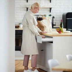 Relaxdays Cutlery Drawer Tray, Extendable, Variable Width, 5 - 7 Compartments, Bamboo Organiser, HWD: 5x48x33.5cm, White -Vonshef shop 16119158 3