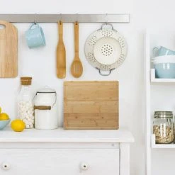 Relaxdays Natural Bamboo Chopping & Serving Board, Kitchen Chopping Board With Juice Rim, HWD: 2 X 56.5 X 50 Cm -Vonshef shop 16121728 5