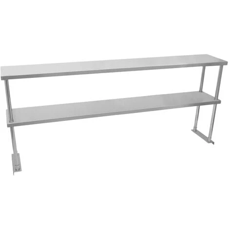 KuKoo Commercial Kitchen Overshelf Shelf 1800mm Stainless Steel Double 1 KuKoo Commercial Kitchen Overshelf Shelf 1800mm Stainless Steel Double