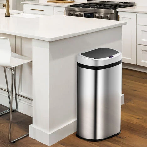 Deuba Silver Square Sensor Bin 50 Litre – Waste Bin Bin Waste Bin 2 Deuba Silver Square Sensor Bin 50 Litre – Waste Bin Bin Waste Bin - Image 2