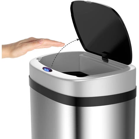 Deuba Silver Square Sensor Bin 50 Litre – Waste Bin Bin Waste Bin 3 Deuba Silver Square Sensor Bin 50 Litre – Waste Bin Bin Waste Bin - Image 3