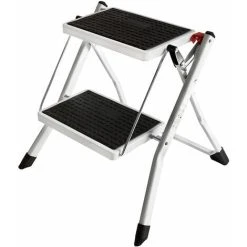 Home Discount 2 Step Stool With Anti-Slip Mat Iron Frame Home DIY Ladder