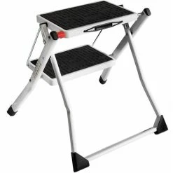 Home Discount 2 Step Stool With Anti-Slip Mat Iron Frame Home DIY Ladder 7 Home Discount 2 Step Stool With Anti-Slip Mat Iron Frame Home DIY Ladder -Vonshef shop 18014035 3