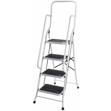 Home Discount 4 Step Ladder With Handrail & Anti-Slip Mat Iron Frame Home DIY Stool 1 Home Discount 4 Step Ladder With Handrail & Anti-Slip Mat Iron Frame Home DIY Stool
