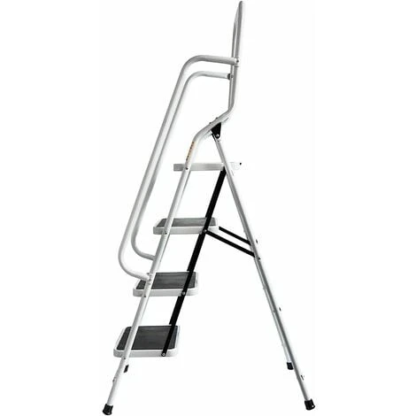 Home Discount 4 Step Ladder With Handrail & Anti-Slip Mat Iron Frame Home DIY Stool 2 Home Discount 4 Step Ladder With Handrail & Anti-Slip Mat Iron Frame Home DIY Stool - Image 2