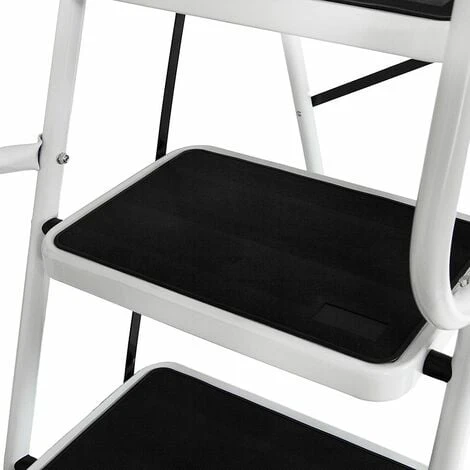 Home Discount 4 Step Ladder With Handrail & Anti-Slip Mat Iron Frame Home DIY Stool 5 Home Discount 4 Step Ladder With Handrail & Anti-Slip Mat Iron Frame Home DIY Stool - Image 5