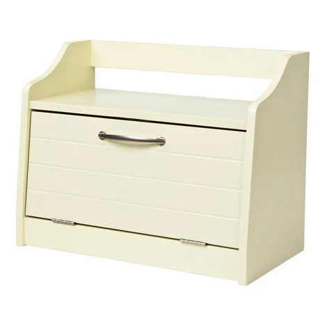 ELEGANT BRANDS Minack Wooden Bread Bin In Buttermilk // Freestanding Worktop Storage Box With Shelf 2 ELEGANT BRANDS Minack Wooden Bread Bin In Buttermilk // Freestanding Worktop Storage Box With Shelf - Image 2
