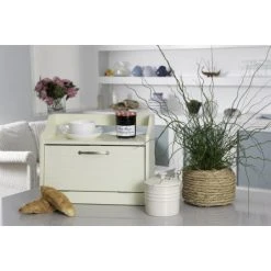 ELEGANT BRANDS Minack Wooden Bread Bin In Buttermilk // Freestanding Worktop Storage Box With Shelf 9 ELEGANT BRANDS Minack Wooden Bread Bin In Buttermilk // Freestanding Worktop Storage Box With Shelf -Vonshef shop 18248068 5