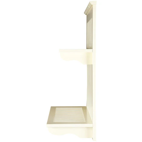 ELEGANT BRANDS Aston Wooden Kitchen Plate Rack In Buttermilk // Wall-mounted Storage With Solid Top Shelf Above And Hooks Below 3 ELEGANT BRANDS Aston Wooden Kitchen Plate Rack In Buttermilk // Wall-mounted Storage With Solid Top Shelf Above And Hooks Below - Image 3