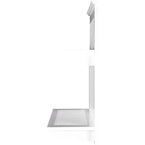 ELEGANT BRANDS Aston Wooden Kitchen Plate Rack In White // Wall-mounted Storage With Solid Top Shelf Above And Hooks Below 2 ELEGANT BRANDS Aston Wooden Kitchen Plate Rack In White // Wall-mounted Storage With Solid Top Shelf Above And Hooks Below - Image 2