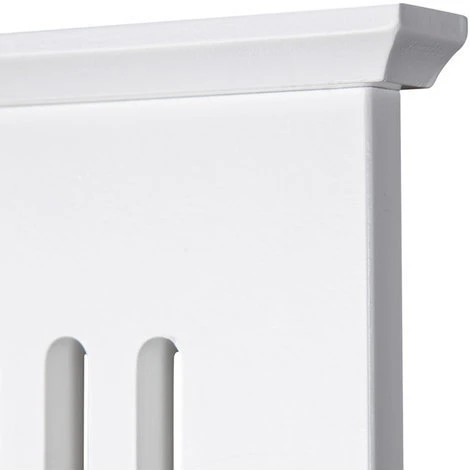ELEGANT BRANDS Aston Wooden Kitchen Plate Rack In White // Wall-mounted Storage With Solid Top Shelf Above And Hooks Below 3 ELEGANT BRANDS Aston Wooden Kitchen Plate Rack In White // Wall-mounted Storage With Solid Top Shelf Above And Hooks Below - Image 3