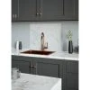 House Beautiful Calacatta Marble Glass Kitchen Splashback 600mm X 750mm