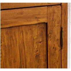 BISCOTTINI Country-style Solid Lime Wood, Walnut Finish W50xDP50xH92 Cm Sized Display Case. Made In Italy -Vonshef shop 19299545 4