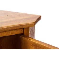 BISCOTTINI Country-style Solid Lime Wood, Walnut Finish W50xDP50xH92 Cm Sized Display Case. Made In Italy -Vonshef shop 19299545 5