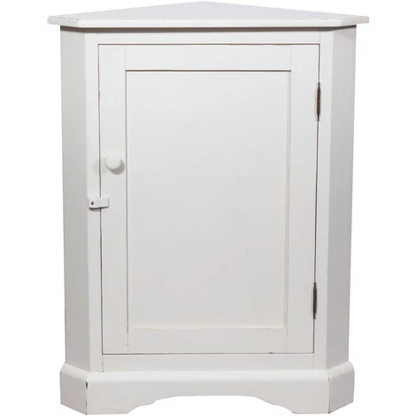 BISCOTTINI Country-style Solid Lime Wood Antiqued White Finish W50xDP50xH92 Cm Sized Corner Cupboard. Made In Italy 1 BISCOTTINI Country-style Solid Lime Wood Antiqued White Finish W50xDP50xH92 Cm Sized Corner Cupboard. Made In Italy