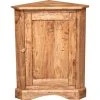BISCOTTINI Country-style Solid Lime Wood Natural Finish Corner Cupboard. Made In Italy