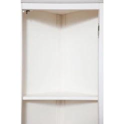BISCOTTINI Country-style Solid Made Wood Antiqued White Finish W50xDP50xH184 Cm Sized Corner Cabinet. Made In Italy -Vonshef shop 19299845 4