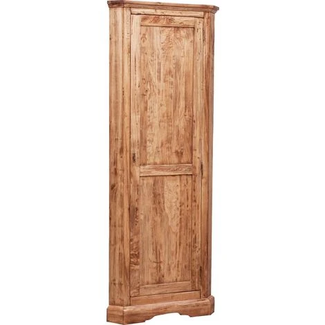 BISCOTTINI Country-style Solid Made Wood Natural Finish W50xDP50xH184 Cm Sized Corner Cabinet. Made In Italy 1 BISCOTTINI Country-style Solid Made Wood Natural Finish W50xDP50xH184 Cm Sized Corner Cabinet. Made In Italy