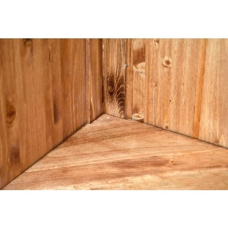 BISCOTTINI Country-style Solid Made Wood Natural Finish W50xDP50xH184 Cm Sized Corner Cabinet. Made In Italy 4 BISCOTTINI Country-style Solid Made Wood Natural Finish W50xDP50xH184 Cm Sized Corner Cabinet. Made In Italy - Image 4