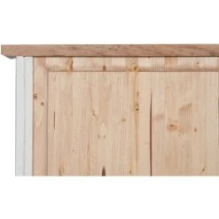BISCOTTINI Country-style Solid Lime Wood, Antiqued White Frame Natural FinishW68xDP25xH98 Cm Sized Cabinet. Made In Italy -Vonshef shop 19299880 4