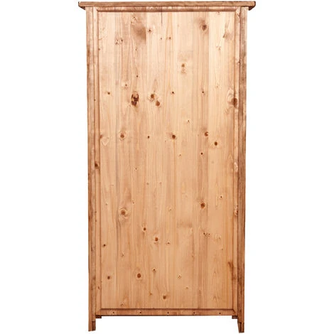 BISCOTTINI Country-style Solid Lime Wood, Antural Finish W68xDP25xH130 Cm Sized Display Case. Made In Italy 3 BISCOTTINI Country-style Solid Lime Wood, Antural Finish W68xDP25xH130 Cm Sized Display Case. Made In Italy - Image 3