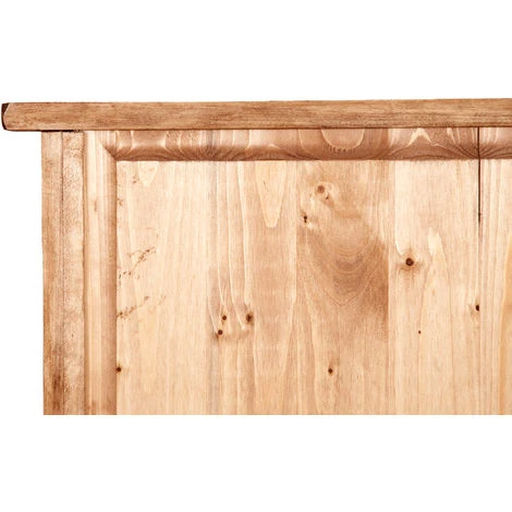 BISCOTTINI Country-style Solid Lime Wood, Antural Finish W68xDP25xH130 Cm Sized Display Case. Made In Italy 4 BISCOTTINI Country-style Solid Lime Wood, Antural Finish W68xDP25xH130 Cm Sized Display Case. Made In Italy - Image 4