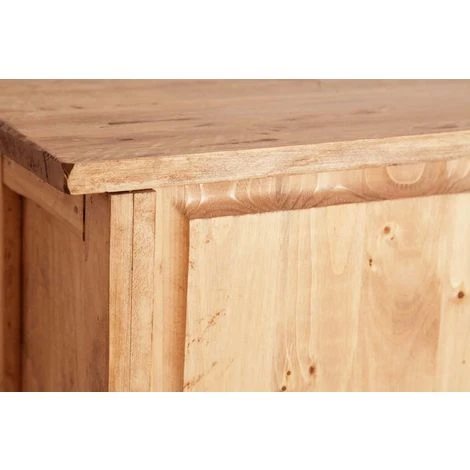 BISCOTTINI Country-style Solid Lime Wood, Antural Finish W68xDP25xH130 Cm Sized Display Case. Made In Italy 5 BISCOTTINI Country-style Solid Lime Wood, Antural Finish W68xDP25xH130 Cm Sized Display Case. Made In Italy - Image 5