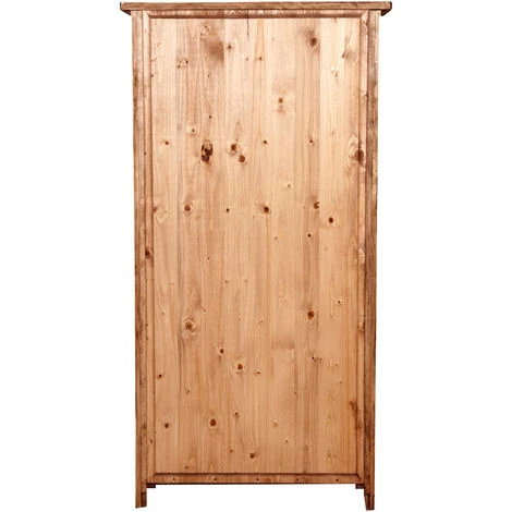 BISCOTTINI Country-style Solid Lime Wood Natural Finish W68xDP25xH130 Cm Sized Display Case Cabinet. Made In Italy 3 BISCOTTINI Country-style Solid Lime Wood Natural Finish W68xDP25xH130 Cm Sized Display Case Cabinet. Made In Italy - Image 3