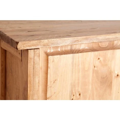 BISCOTTINI Country-style Solid Lime Wood Natural Finish W68xDP25xH130 Cm Sized Display Case Cabinet. Made In Italy 5 BISCOTTINI Country-style Solid Lime Wood Natural Finish W68xDP25xH130 Cm Sized Display Case Cabinet. Made In Italy - Image 5