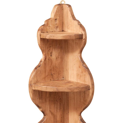 BISCOTTINI Solid Lime Wood Natural Finish W22xDP22xH90 Cm Made In Italy Sized Angled Shelf. 4 BISCOTTINI Solid Lime Wood Natural Finish W22xDP22xH90 Cm Made In Italy Sized Angled Shelf. - Image 4