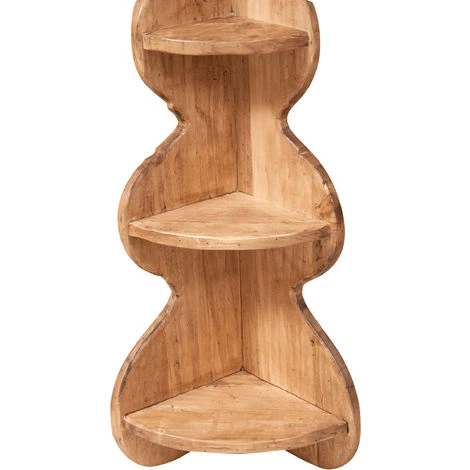 BISCOTTINI Solid Lime Wood Natural Finish W22xDP22xH90 Cm Made In Italy Sized Angled Shelf. 5 BISCOTTINI Solid Lime Wood Natural Finish W22xDP22xH90 Cm Made In Italy Sized Angled Shelf. - Image 5