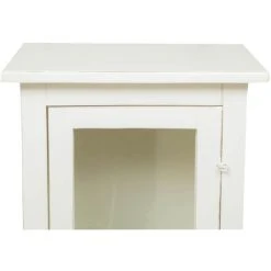 BISCOTTINI Country-style Solid Lime Wood, Antiqued White Finish Sized Display Case. Made In Italy -Vonshef shop 19313758 5