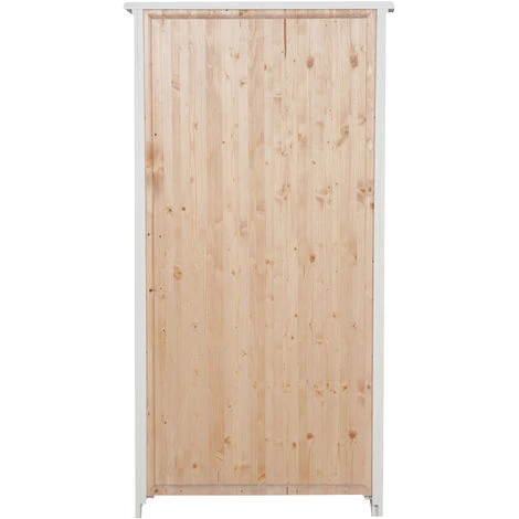 BISCOTTINI Country-style Solid Lime Wood Antiqued White Finish Showcase W68xDP25xH130 Cm Sized Display Case. Made In Italy 3 BISCOTTINI Country-style Solid Lime Wood Antiqued White Finish Showcase W68xDP25xH130 Cm Sized Display Case. Made In Italy - Image 3