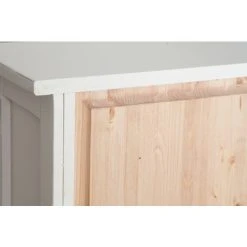 BISCOTTINI Country-style Solid Lime Wood Antiqued White Finish Showcase W68xDP25xH130 Cm Sized Display Case. Made In Italy 9 BISCOTTINI Country-style Solid Lime Wood Antiqued White Finish Showcase W68xDP25xH130 Cm Sized Display Case. Made In Italy -Vonshef shop 19869058 5