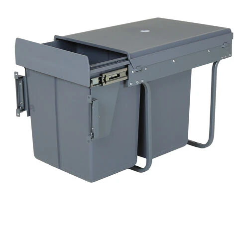Charles Bentley Pull Out Kitchen Cupboard Bin 2 X 20L (40L Capacity) - Recycling 4 Charles Bentley Pull Out Kitchen Cupboard Bin 2 X 20L (40L Capacity) - Recycling - Image 4