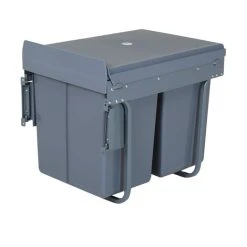 Charles Bentley Pull Out Kitchen Cupboard Bin 2 X 20L (40L Capacity) - Recycling 9 Charles Bentley Pull Out Kitchen Cupboard Bin 2 X 20L (40L Capacity) - Recycling -Vonshef shop 19953654 5
