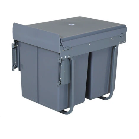 Charles Bentley Pull Out Kitchen Cupboard Bin 2 X 20L (40L Capacity) - Recycling 5 Charles Bentley Pull Out Kitchen Cupboard Bin 2 X 20L (40L Capacity) - Recycling - Image 5