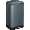 Songmics Rubbish Bin, 30L Trash Can, Steel Pedal Bin, With Inner Bucket And Lid, Soft Closure, Airtight, For Kitchen, Living Room, Smoky Grey LTB01GS