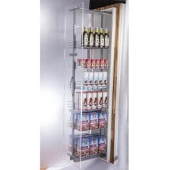 Livingandhome Larder Pull Out Wire Basket Kitchen Cabinet Cupboard, Width 25CM 7 Livingandhome Larder Pull Out Wire Basket Kitchen Cabinet Cupboard, Width 25CM -Vonshef shop 23562391 3