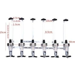 Livingandhome Set Of 6 Wall Wine Drinks Dispenser Bar Butler -Vonshef shop 23694505 5