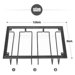 Livingandhome Kitchen Wine Rack Holder Wine Cup Hanging Storage Shelf -Vonshef shop 23694511 5