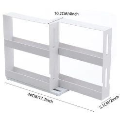 Livingandhome 2 Tier Rotating Spice Herb Rack Holder Kitchen Jar Pull-Out Organiser Storage -Vonshef shop 23694627 5